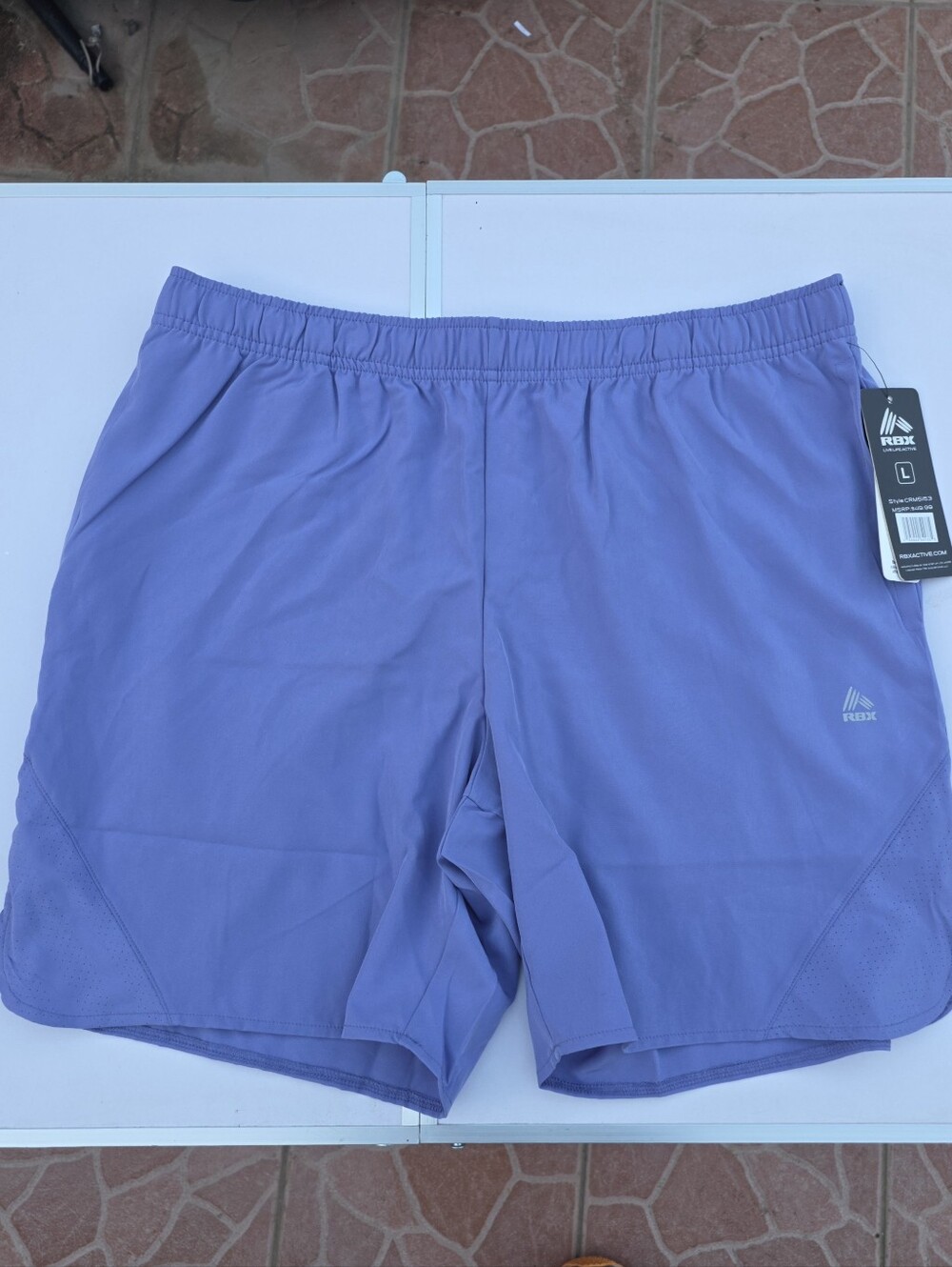 Men's Lavender Athletic Shorts Rbx 7 Inch Inseam Nwt